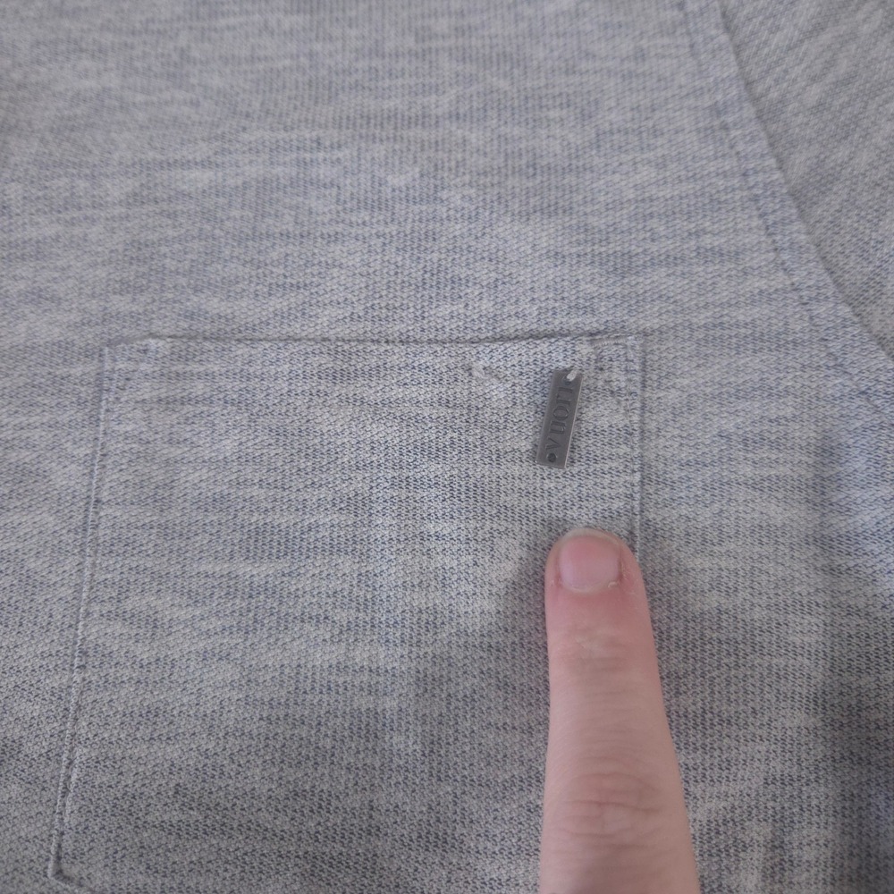 Vuori Shirt Mens Medium Ace Recycled Performance Stretch Knit Pocket Long Sleeve - Picture 6 of 10